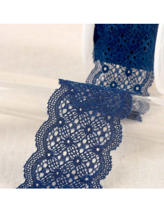 Elastische Spitze zwischen zwei - Marineblau