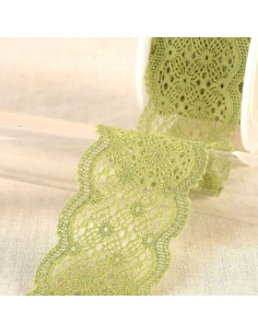 Elastische Spitze zwischen zwei - Khaki