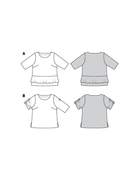 Blusenschnittmuster - Burda 6105