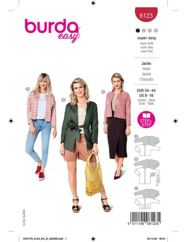 Jackenschnittmuster - Burda 6123