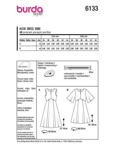 Kleidmuster - Burda 6133