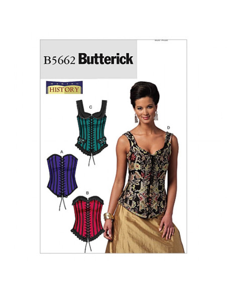 Korsettmuster - Butterick B5662 34-36-38-40-42 (A5)
