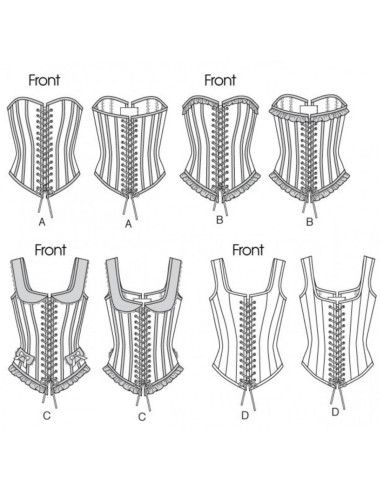 Korsettmuster - Butterick B5662 34-36-38-40-42 (A5)