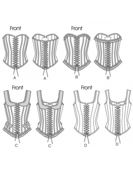 Korsettmuster - Butterick B5662 34-36-38-40-42 (A5)