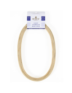 DMC Stickrahmen aus Holz mit Fantasiemuster - Oval 12,5 x 20 cm