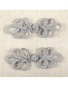Set aus 2 Lurex-Borten - Silber