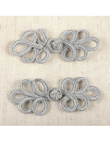 Set aus 2 Lurex-Borten - Silber