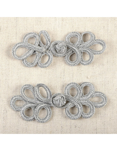 Set aus 2 Lurex-Borten - Silber