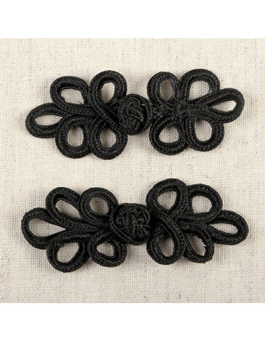 Set aus 2 Lurex-Borten - Schwarz