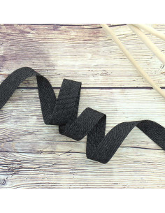 Jeans-Schrägband 20 mm - Schwarz