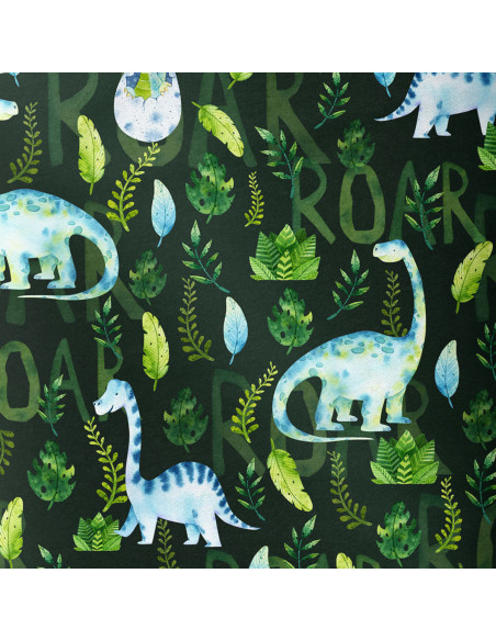 Deluxe Bio-Baumwollstoff - Dinosaurier brüllen