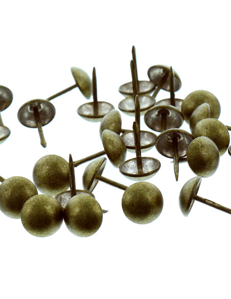 Runde Polsternägel - Antik Messing