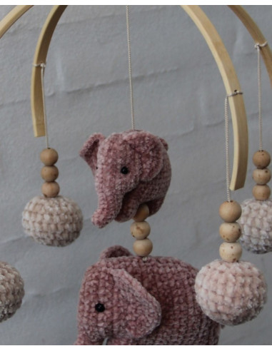 Bambus-Mobile für Babys - 2 Halbkreise