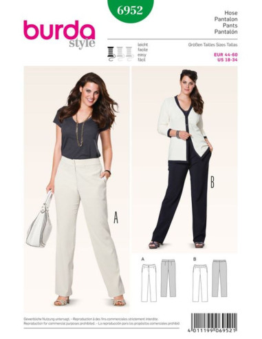 Hosenmuster - Burda 6952
