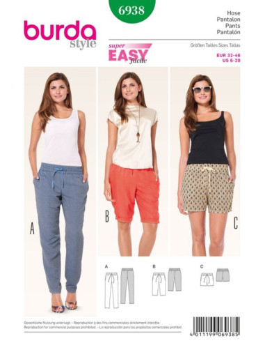 Hosenmuster - Burda 6938