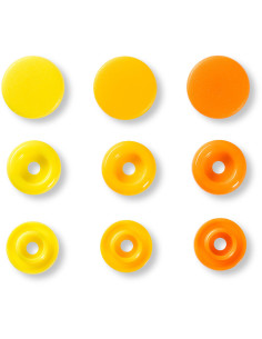 Set mit 30 Druckknöpfen Color Snaps 12,4 mm - Gelb, gelborange und orange 2
