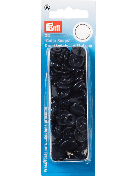 Set mit 30 Druckknöpfen Color Snaps 12,4 mm - Marineblau