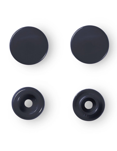 Set mit 30 Druckknöpfen Color Snaps 12,4 mm - Marineblau