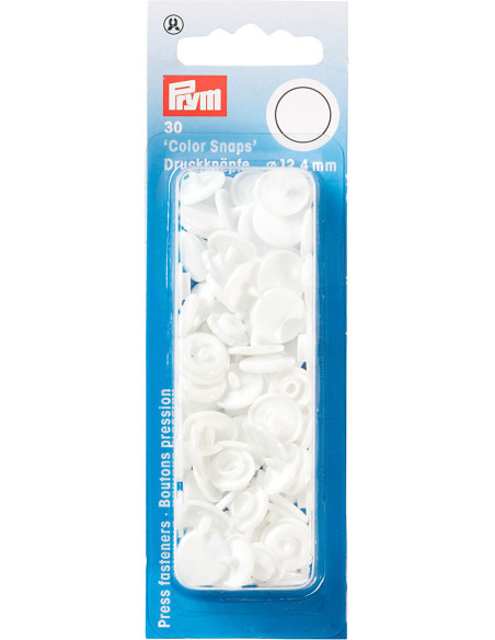 Set mit 30 Druckknöpfen Color Snaps 12,4 mm - Weiß
