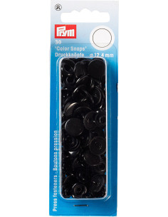 Set mit 30 Druckknöpfen Color Snaps 12,4 mm - Schwarz