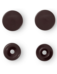Set mit 30 Druckknöpfen Color Snaps 12,4 mm - Dunkelbraun 2