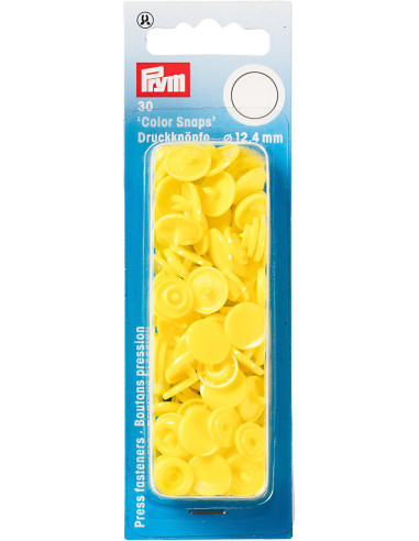 Set mit 30 Druckknöpfen Color Snaps 12,4 mm - Hellgelb