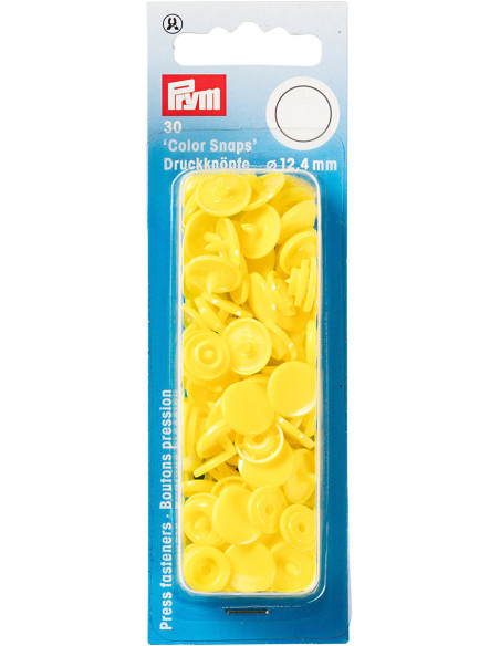 Set mit 30 Druckknöpfen Color Snaps 12,4 mm - Hellgelb