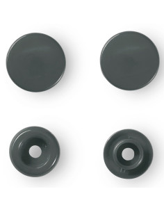 Set mit 30 Druckknöpfen Color Snaps 12,4 mm - Dunkelgrau 2