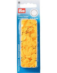 Set mit 30 Druckknöpfen Color Snaps 12,4 mm - Gelb