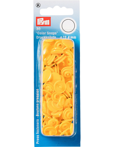Set mit 30 Druckknöpfen Color Snaps 12,4 mm - Gelb