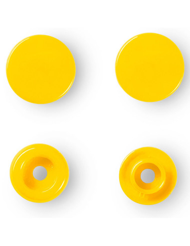 Set mit 30 Druckknöpfen Color Snaps 12,4 mm - Gelb