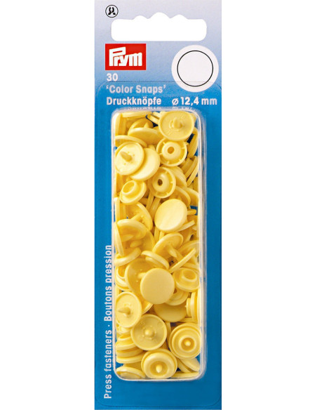 Set mit 30 Druckknöpfen Color Snaps 12,4 mm - Banane