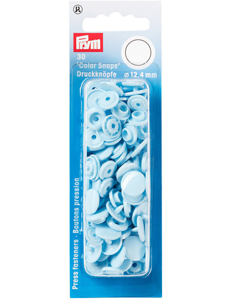 Set mit 30 Druckknöpfen Color Snaps 12,4 mm - Hellblau