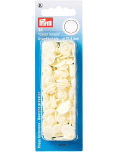 Set mit 30 Druckknöpfen Color Snaps 12,4 mm - Off-White