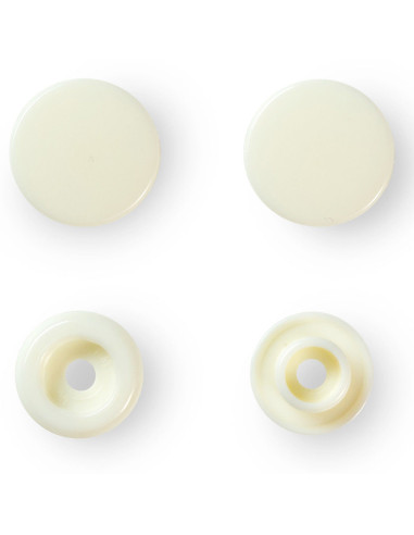 Set mit 30 Druckknöpfen Color Snaps 12,4 mm - Off-White