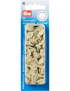 Set mit 30 Druckknöpfen Color Snaps 12,4 mm - Beige