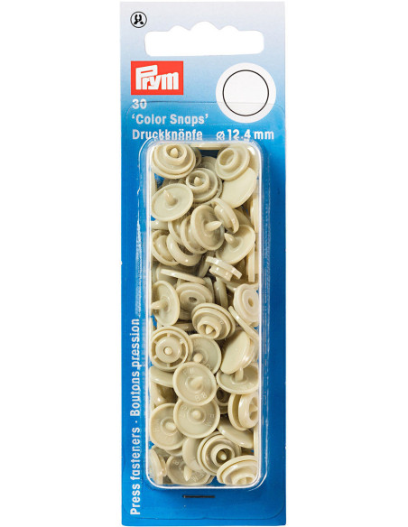 Set mit 30 Druckknöpfen Color Snaps 12,4 mm - Beige