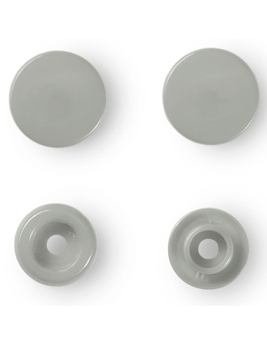 Set mit 30 Druckknöpfen Color Snaps 12,4 mm - Grau