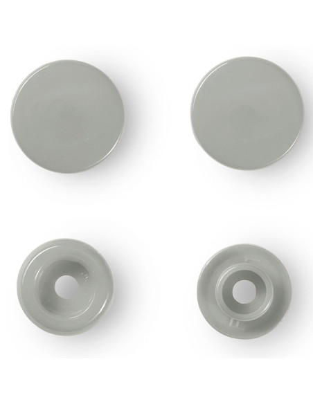 Set mit 30 Druckknöpfen Color Snaps 12,4 mm - Grau