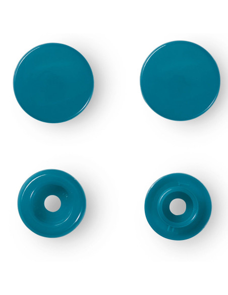 Set mit 30 Druckknöpfen Color Snaps 12,4 mm - Petrolblau