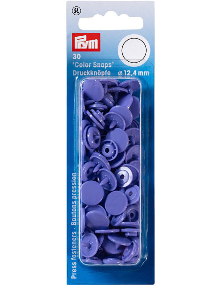 Set mit 30 Druckknöpfen Color Snaps 12,4 mm - Flieder
