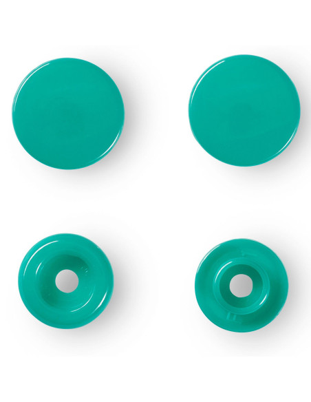 Set mit 30 Druckknöpfen Color Snaps 12,4 mm - Smaragdgrün