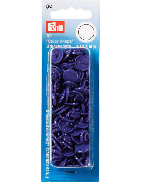 Set mit 30 Druckknöpfen Color Snaps 12,4 mm - Dunkelviolett