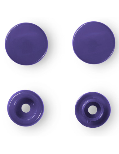 Set mit 30 Druckknöpfen Color Snaps 12,4 mm - Dunkelviolett