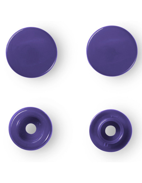 Set mit 30 Druckknöpfen Color Snaps 12,4 mm - Dunkelviolett