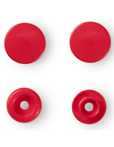 Set mit 30 Druckknöpfen Color Snaps 12,4 mm - Rot