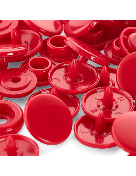 Set mit 30 Druckknöpfen Color Snaps 12,4 mm - Rot