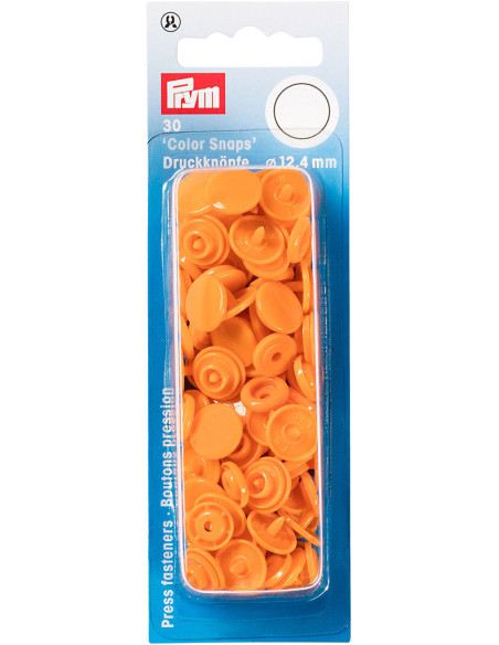 Set mit 30 Druckknöpfen Color Snaps 12,4 mm - Orange