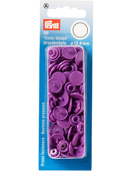 Set mit 30 Druckknöpfen Color Snaps 12,4 mm - Amethystviolett