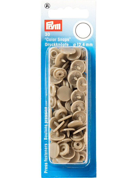 Set mit 30 Druckknöpfen Color Snaps 12,4 mm - Champagner